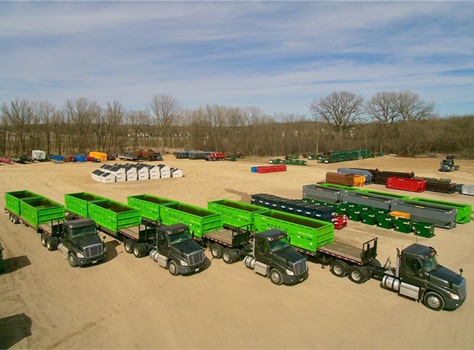Trucks Loaded with Containers