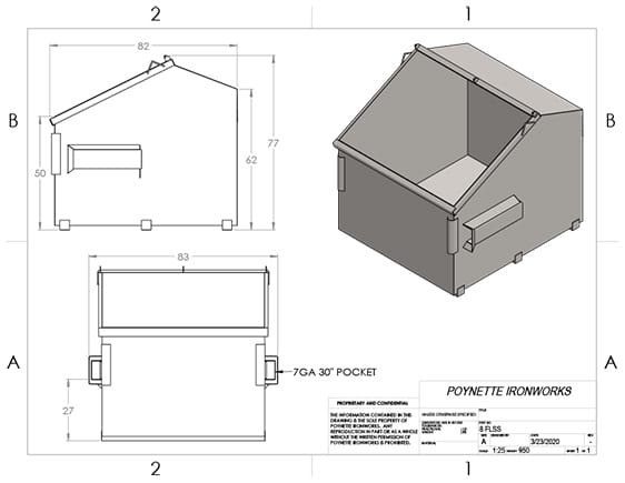 8yd Front Load Standard Slant