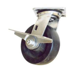 Rubber Caster with Swivel and Camlock